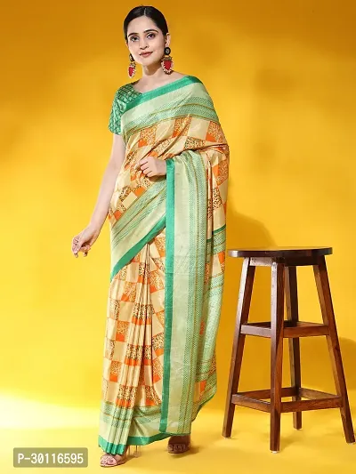 Beautiful Chiffon Woven Design Sarees With Blouse Piece-thumb0