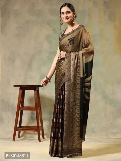 Stylish Chiffon Printed Sarees With Blouse Piece-thumb0