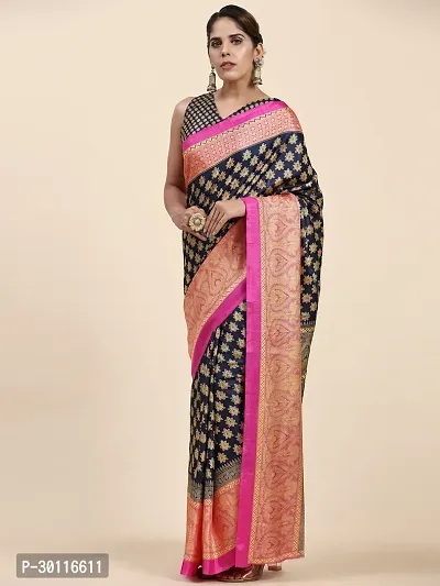 Beautiful Chiffon Woven Design Sarees With Blouse Piece