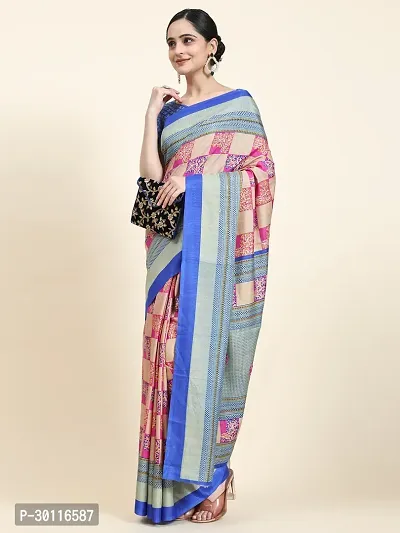 Beautiful Chiffon Woven Design Sarees With Blouse Piece-thumb0