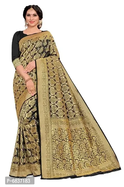 Beautiful Art Silk Saree with Blouse piece-thumb0