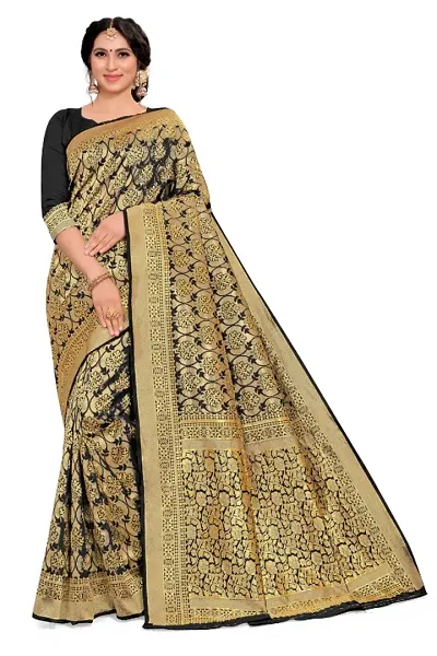 Beautiful Art Silk Saree with Blouse piece