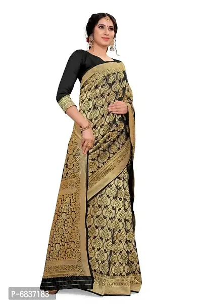 Beautiful Art Silk Saree with Blouse piece-thumb3