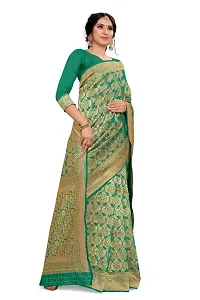 Woven Design Banarasi Art Silk Saree with Unstitched Blouse Piece for Women`s-thumb2