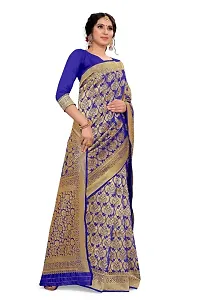 Woven Design Banarasi Art Silk Saree with Unstitched Blouse Piece for Women`s-thumb2