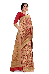 Woven Design Banarasi Art Silk Saree with Unstitched Blouse Piece for Women`s-thumb2