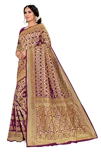 Woven Design Banarasi Art Silk Saree with Unstitched Blouse Piece for Women`s-thumb2