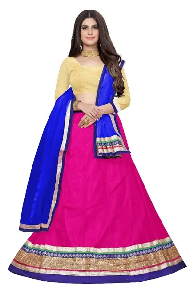 Trendy Women Semi Stitched Net Lehenga Choli