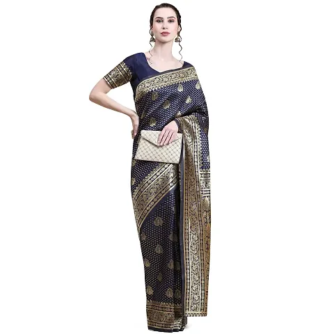 New In Crepe Saree with Blouse piece 