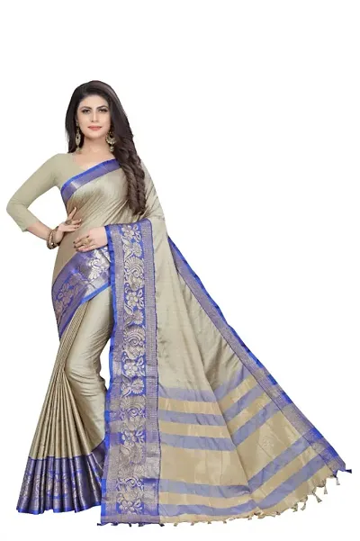 Glamorous Art Silk Saree with Blouse piece 