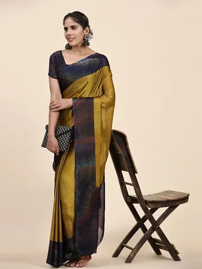 Digital Print Daily Wear Chiffon Sarees with Blouse Piece