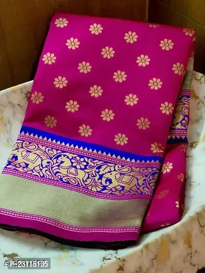 Classic Saree with Blouse piece For Women-thumb4