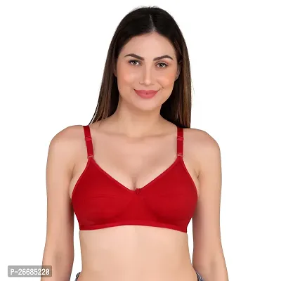 Stylish Red Hosiery Solid Bras For Women-thumb0