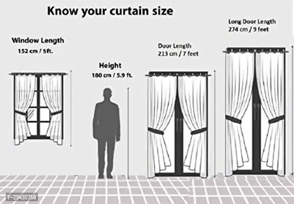Rustic Roots Decor Long Crush Door Curtain  Curtain 7 Ft X 4 Ft (set of 2)-thumb5