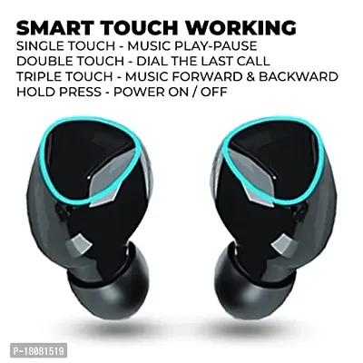 Techfly M10 Premium TWS Bluetooth 5.1 Noise Canceling Earbuds LED Display WITH Power Bank Bluetooth Headset-thumb4