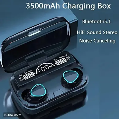 Techfly M10 Premium TWS Bluetooth 5.1 Noise Canceling Earbuds LED Display WITH Power Bank Bluetooth Headset