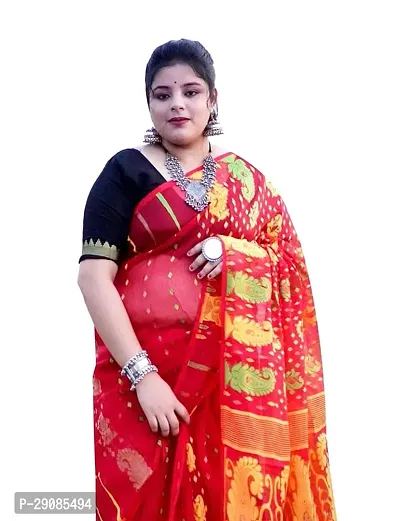 Fancy Cotton Silk Saree With Blouse Piece For Women-thumb0