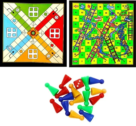 Kid's Board Games: Ludo, Snake and Ladder, Carrom Board
