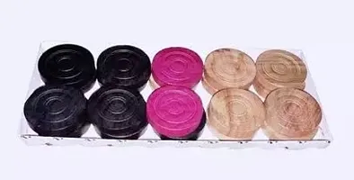 High Glossy Carrom Board Coins with Stricker and Powder-thumb1