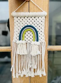 SUTRAM Macrame Wall hanging for kids room - Rainbow wall decor, 8X15inches-thumb1