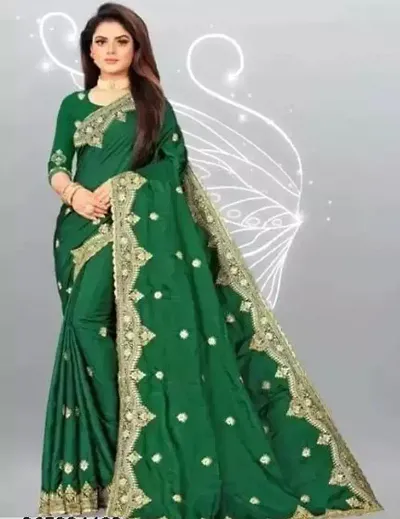 Beautiful Art Silk Saree with Blouse Piece For Women