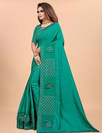 Fancy Art Silk Saree with Blouse Piece for Women