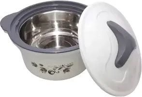 Granite 2200ML Casserole Insulated Thermal Hotpot Hot Cold Food Carrier Storage Stainless Steel Inner for Serving Soup/Dal/Rice/Rotis/Sabji/Kheer/Desserts/Make in India Product (Grey) Serve Casserole-thumb2