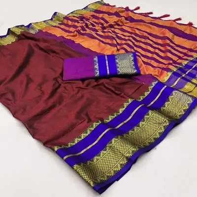 Classic Silk Jacquard Saree with Blouse piece