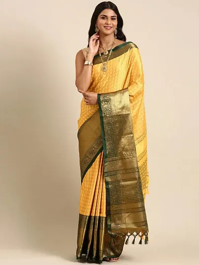 New In Cotton Silk Saree with Blouse piece 