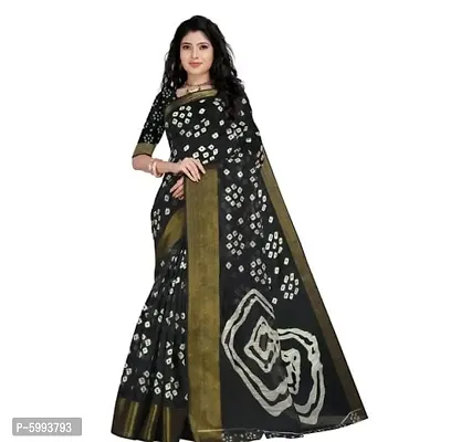 Stylish Cotton Bandhani Printed Saree With Blouse Piece