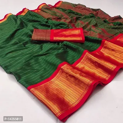 DARKGREEN COLOUR SILK SOLID JACQUARD SAREE