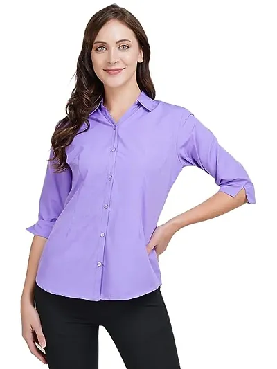 COLOUR CREPE SOLID WOMEN SHIRT