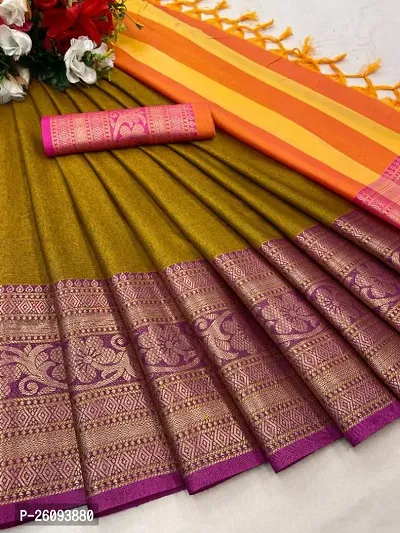 Classic Cotton Silk Jacquard Saree with Blouse piece