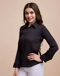 Trendy Cotton Black Shirt For Women-thumb2