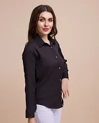 Trendy Cotton Black Shirt For Women-thumb3