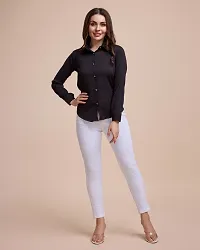 Trendy Cotton Black Shirt For Women-thumb1