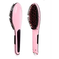 K R CREATION Hair Electric Comb Brush 3 in 1 Ceramic Fast Hair Straightener for Women's Hair Straightening Brush with LCD Screen, Temperature Control Display,Hair Straightener for Women (Black)-thumb2