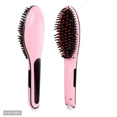 K R CREATION Hair Electric Comb Brush 3 in 1 Ceramic Fast Hair Straightener for Women's Hair Straightening Brush with LCD Screen, Temperature Control Display,Hair Straightener for Women (Black)-thumb3