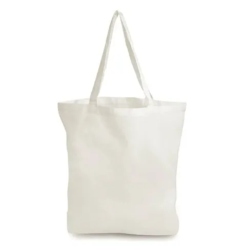 Samarth Eco Waste Canvas White Tote Bag with Green Tree Print