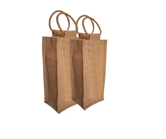 Samarth water bottle Jute Bag 1 LTR for office ( Set of 2 )