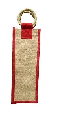 Samarth Red and Beige Water bottle jute Bag and jute Handbags Combo Pack-thumb3