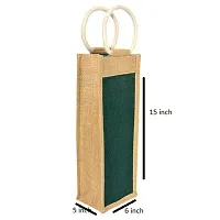 Samarth Green and Beige Water jute bottle Bag for office ( Set of 2 )-thumb3