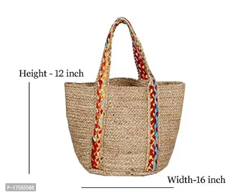 Samarth Multicolor Shopping Jute Bag-thumb3