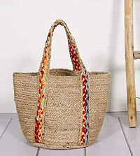 Samarth Multicolor Shopping Jute Bag-thumb1