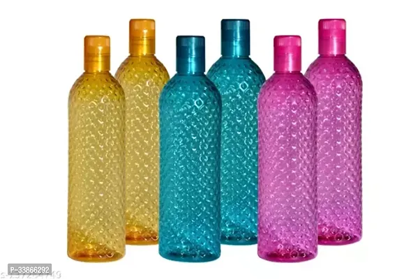 Stylish Plastic Water Bottles Pack Of 6-thumb0