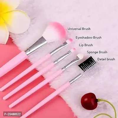 RIXTEC Synthetic Bristle Makeup Brush Set, 5 Piece-thumb0