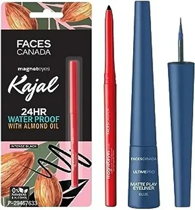 FACES CANADA Magneteyes Kajal -  0.35g | 24 Hr Long Stay | One Stroke Smooth Glide | Waterproof, Smudgeproof  Fadeproof | Deep Matte Finish |