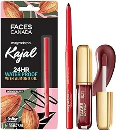 FACES CANADA Magneteyes Kajal -  0.35g | 24 Hr Long Stay | One Stroke Smooth Glide | Waterproof, Smudgeproof  Fadeproof | Deep Matte Finish |-thumb0