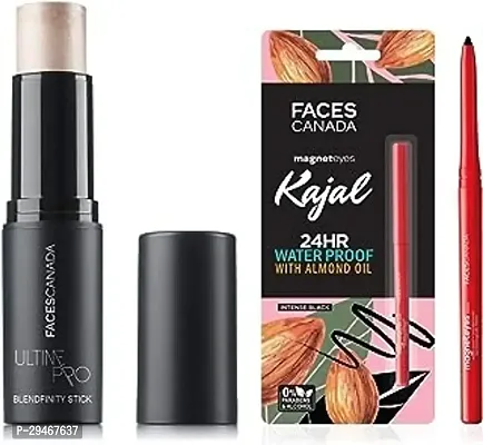 FACES CANADA Magneteyes Kajal -  0.35g | 24 Hr Long Stay | One Stroke Smooth Glide | Waterproof, Smudgeproof  Fadeproof | Deep Matte Finish |-thumb0