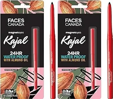 FACES CANADA Magneteyes Kajal -  0.35g | 24 Hr Long Stay | One Stroke Smooth Glide | Waterproof, Smudgeproof  Fadeproof | Deep Matte Finish |-thumb0